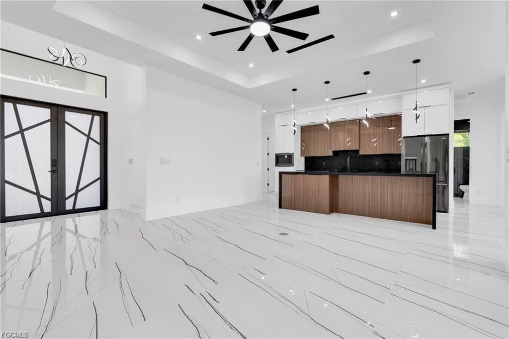 Open concept living and kitchen